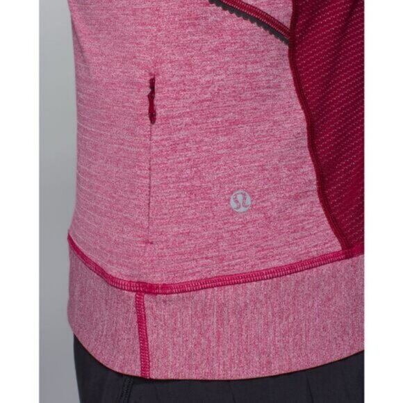 Lululemon Run For Gold 1/2 Zip Heathered Bumble Berry Size 4 - Picture 6 of 13